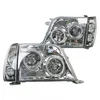 OEM Kristalni farovi Angel Eyes Toyota Land Cruiser FJ90 (1996-2003), Hrom