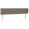 Vidaxl Vzglavje z ušesi taupe 203x23x78/88 cm blago