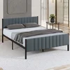 Hanah Home Francuski ležaj Lotus, 140x88x190 cm, Antracit