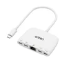 Onten USB Hub OTN-UC553, USB Type-C sa 4 porta (3× USB-C 480Mbps + USB-C 5V) + Ethernet RJ45 100Mbps, kabl 18cm