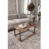 Hanah Home Klub sto Hole Rect, 70x38x42 cm, Smeđi
