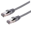 C-TECH Patchcord Cat6a, S/FTP, siv, 0,25 m