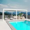 Bioklimatska pergola Antares — Samostoječa/4 x 6/Bela/Ročni