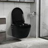 Den Viseča WC školjka brez roba z bide funkcijo keramična čr