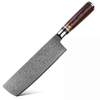 Damaskovski kuhinjski nož KA-20051 - Cleaver / Smeđa KP20051