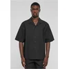 Mens shirt Seersucker - black
