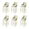 Hanah Home Set barskih stolica Enox, 6 komada, Krem-zlatni