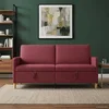 Vidaxl Sofa s shrambo Vinorodna rdeča 172 x 78 x 87 cm Poliester