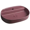ISVEA Ovalno Namizno Keramično Umivalno Korito INFINITY, Maroon Rdeče, 60x40 cm