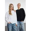 Trendyol Black-White 2-Pack 100% Single Jersey Oversize/Wide Cut Knitted T-Shirt