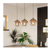 Eglo 901924 - Luster na sajli ARISCANI 3xE27/60W/230V crna/bež/zadimljena