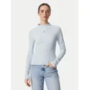 Tommy Jeans Bluza Essential DW0DW19830 Svetlo modra Slim Fit
