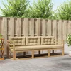 Set vanjskih sofa s jastukom 3 pcs Bijela i bež Poliester