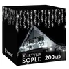 Springos novoletna zavesa CL0200 (200 LED, 6500K, 8 funkcij), 8+2,5m