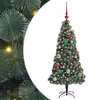 Umjetno okićeno božićno drvce s setom kuglica Zelena 120 cm PET