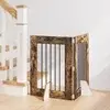 Vrata za pse s postoljem 2 pcs Dimljeni hrast 60 x 80 cm