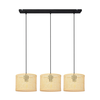 Luster na sajli ALBA 3xE27/15W/230V ratan/crna