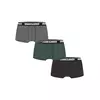 Boxer Shorts 3-Pack Grey+Dark Green+Black