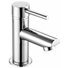 Mešalna pipa za umivalnik brez izskočnega odtoka SMALL, 130 mm, kromasta - Kromasta - 24 - Medenina - Stojalo - Za majhen umivalnik - Okrogla - Sapho - SMALL FOR WASHBASINS - 130 mm výška - Ročica