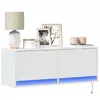Zidni TV ormarić s LED svjetlima bijeli 100 x 31 x 38 cm