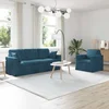 Vidaxl Kavč 2 pcs Modra 198 x 78 x 80 cm Žamet