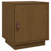 Vidaxl Nočna omarica medeno rjava 40x34x45 cm trdna borovina