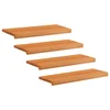 vidaXL Stopnice 4 kos 80 x 25 x 2 cm Svetlo rjava Trda bukovina