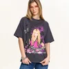 Cropp - Predimenzionirana majica s printom Hannah Montana - tamno siva