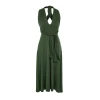 Trendyol Khaki Midi Knitted Tie-Up Beach Dress