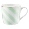 Florina Porcelanska skodelica z geometrijskimi črtami 400 ml zelena