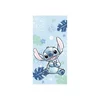 Modra bombažna otroška brisača 70x140 cm Lilo and Stitch Ohana Blue – Jerry Fabrics