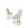 HANAH HOME Set stolica (4 dela) Puva Cream Gold