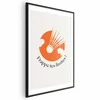 shumee Plakat - Badmintonska žogica proti oranžnemu soncu