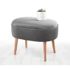 Atelier del Sofa Tabure 63x47x44cm, Sivo