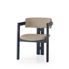 Hanah Home Trpezarijska stolica CO 58x76x49cm Crno-Krem