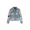 Desigual Prehodna jakna moder denim / zelena / roza / bela