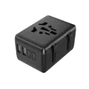 Potovalni adapter Techsuit HHT203A EU/UK/AUS/US, 2x USB-A + 2x USB-C, PD 20W - črn
