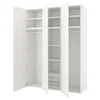 PLATSA Garderober sa 6 vrata, bela/Fonnes bela, 180x57x241 cm
