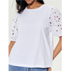 Sinsay - Bluza puf-rukava - krem
