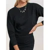 Sinsay - Kratka crewneck dukserica - crno