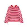 Pull&Bear Majica PACIFIC RAYAS rdeča/bela