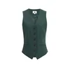 WE Fashion Brezrokavnik temno zelena