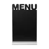 Crna tabla Securit Silhouette meni alu-postolje 34x21x6cm