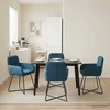 Trpezarijske stolice 4 pcs Baršun Plava 59 x 56,5 x 86 cm