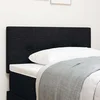 LED glava kreveta s LED trakama Crna 100 cm tkanina