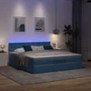 Otomanski krevet s madracem&LED tamnoplavi 180x200cm baršunasti