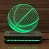 3D dekorativna lampa B003 hladno bela BLACK CUT