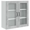 Vidaxl Stenski stekleni omarica PORTO Betonsko siva 80 x 31 x 80 cm