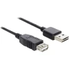 Delock USB 2.0 priključni kabel [1x USB 2.0 - 1x USB 2.0 vtič] 5 mčrn pozlačeni konektorji Deloc