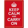 NOSTALGIC ART Metalna razglednica Keep Calm and Carry On